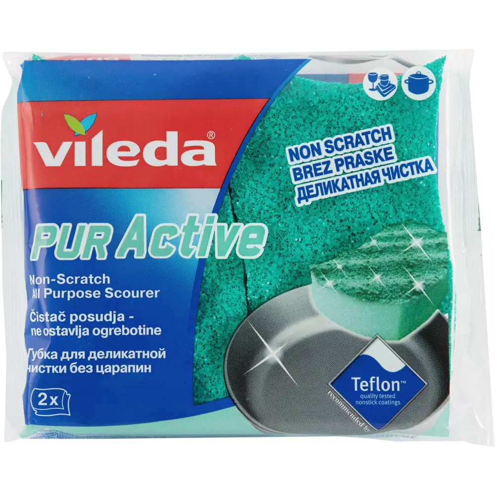 Губка для посуды Виледа «Пур-Актив» 2 шт VILEDA STLM-2190819 - Вид №3