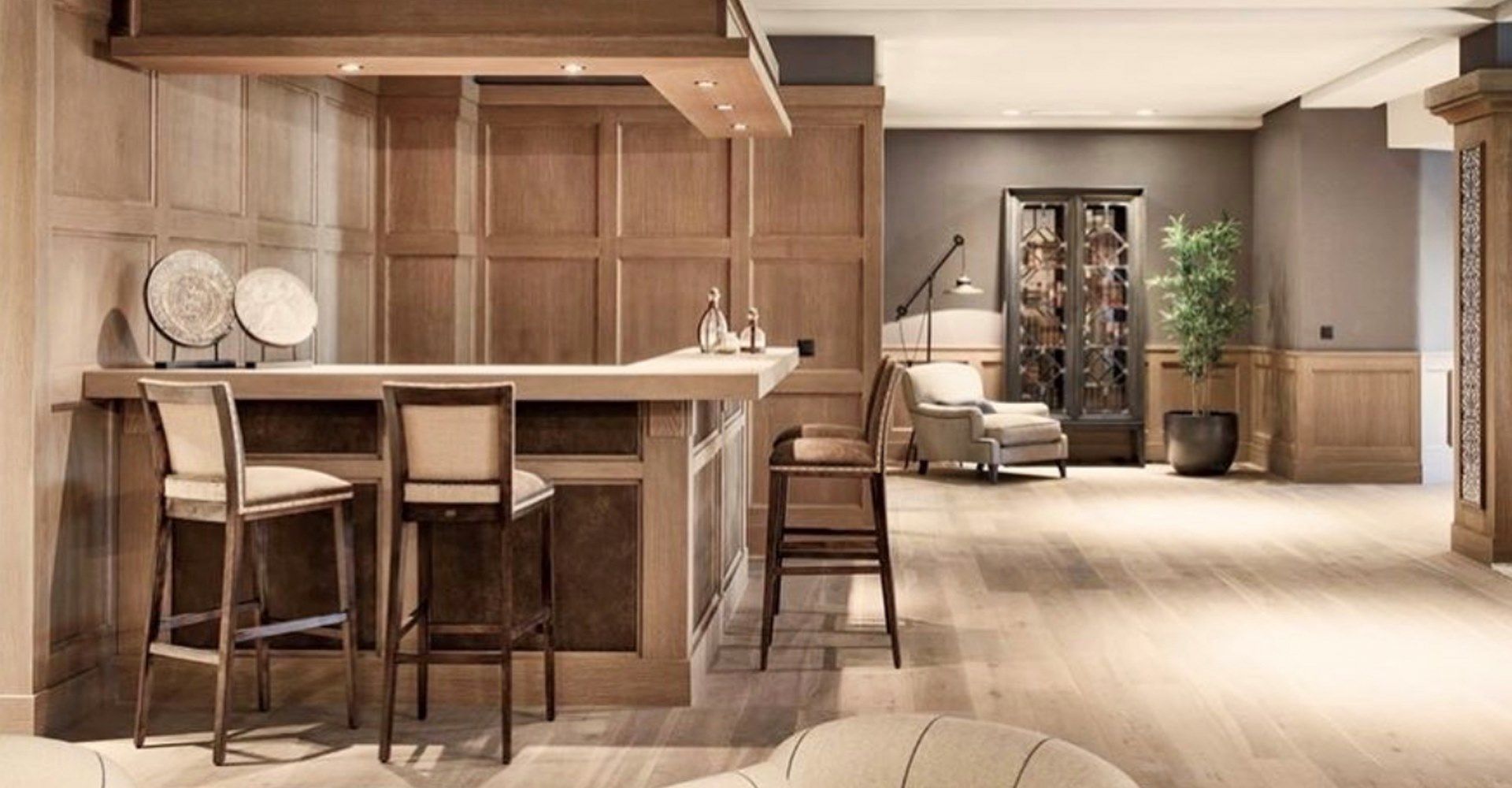 Высокий кожаный табурет с подставкой для ног со спинкой CREARTE COLLECTIONS Luxor Essence ARCH-00147300 - Вид №10