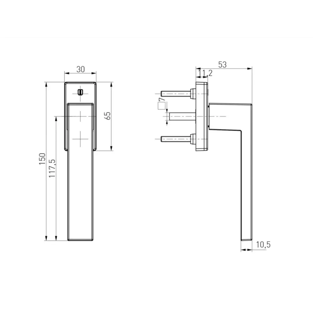 Santreyd Dublin — оконная ручка в стиле хай-тек для ПВХ и деревянных конструкций 89205692 STLM-0897263 - Вид №5