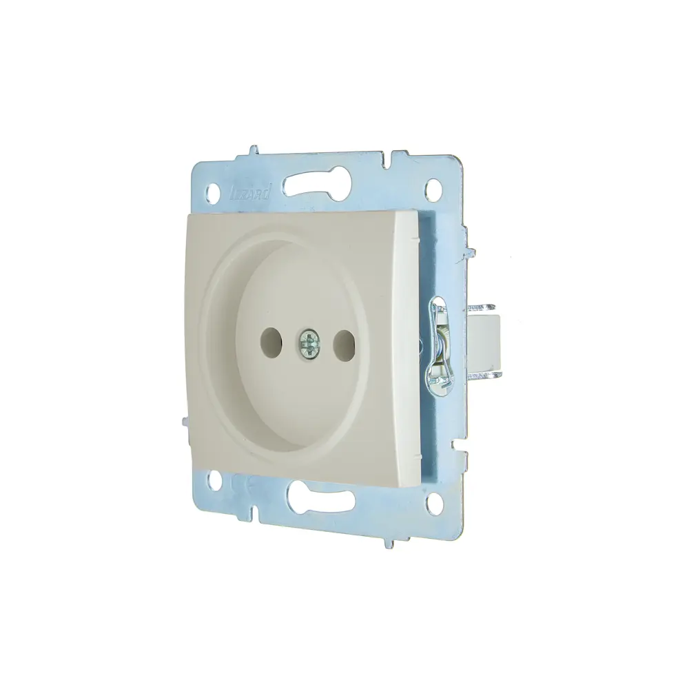 Розетка встраиваемая Lezard Asti без заземления цвет кремовый STLM-2057084 - Вид №1