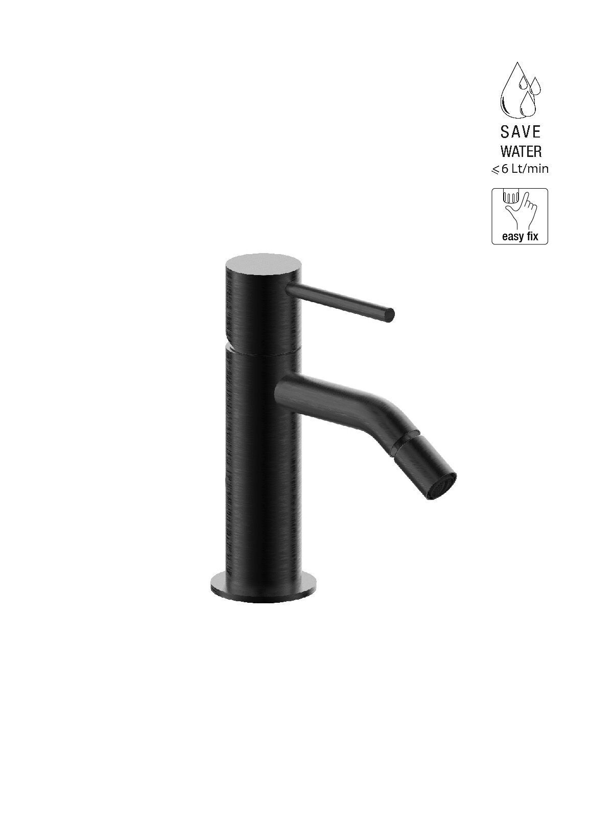 Однорычажный смеситель для биде из нержавеющей стали с ограничителем расхода Rubinetterie Frattini Pepe XL 316 ARCH-00125526 - Вид №2