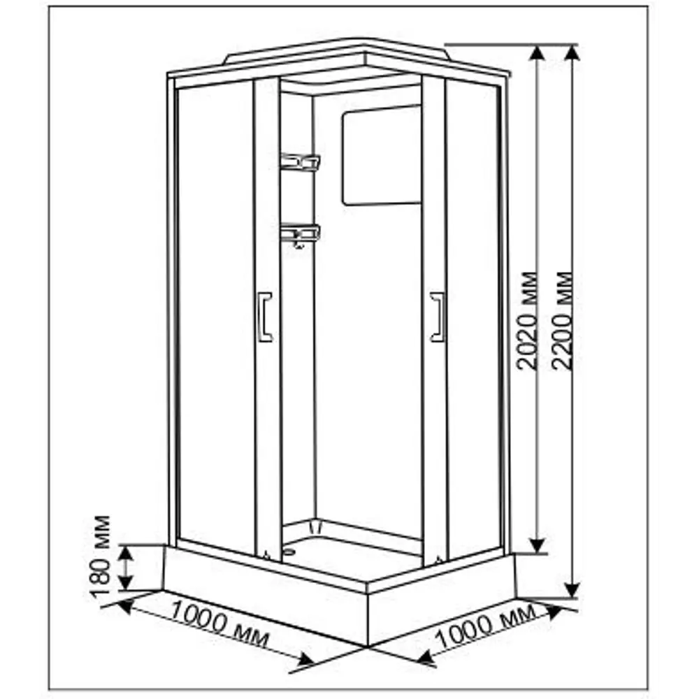 Душевая кабина Sensea Cube низкий поддон 100x100 см STLM-2164077 - Вид №10
