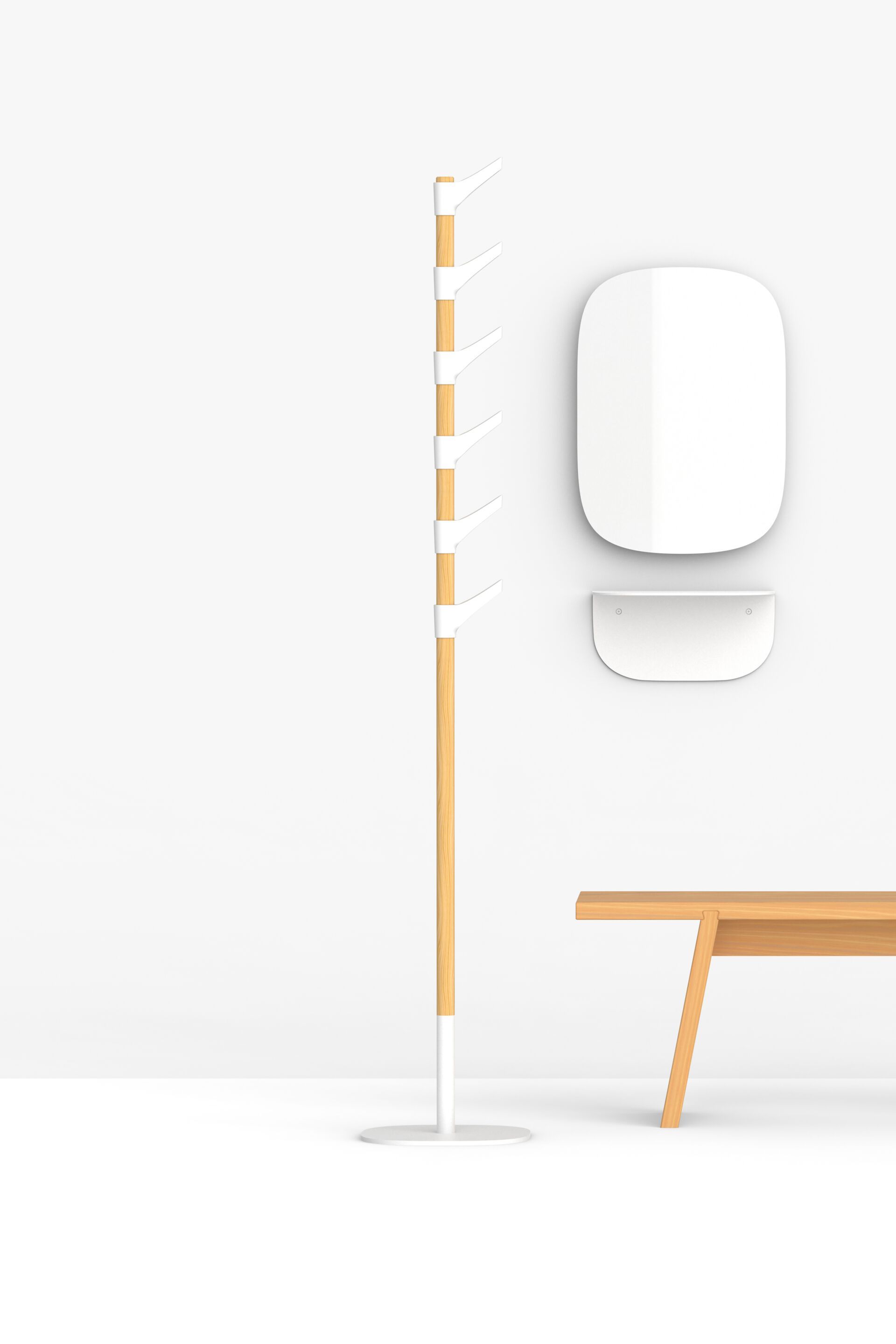 Напольная вешалка из дуба и пластика FUNCTIONALS слайд ARCH-00020992 - Вид №4