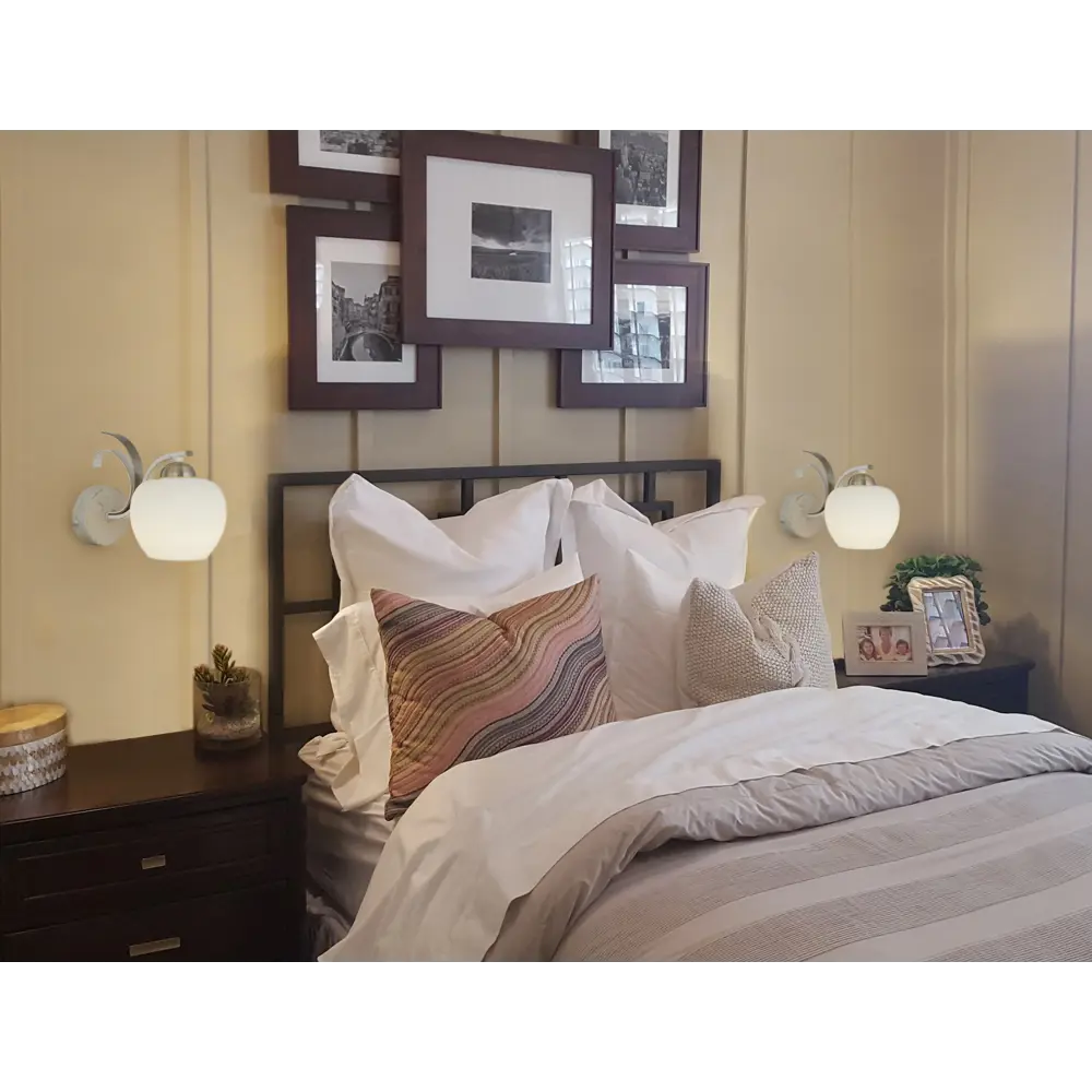 Бра 5255-1 Porto 1хЕ14х40 Вт цвет бежевый LAMPLANDIA STLM-2135106 - Вид №6