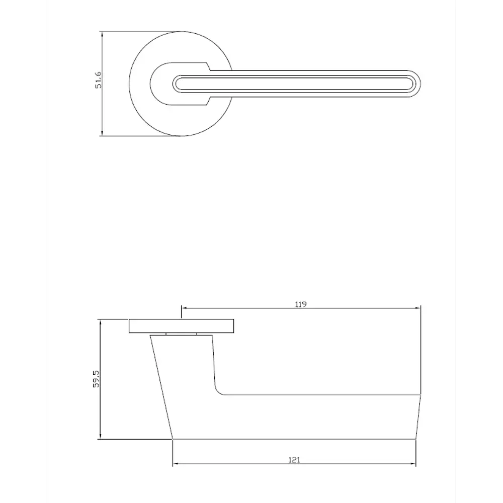 Дверные ручки Edson EDS-101H-R2, цвет хром STLM-2181669 - Вид №4