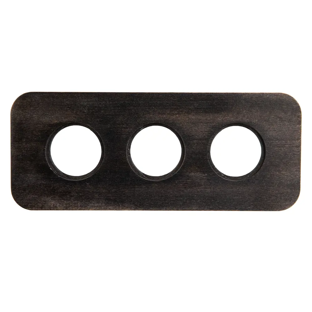 Рамка для розеток и выключателей Electraline Верди 3 поста цвет черный BF-17 STLM-2013316