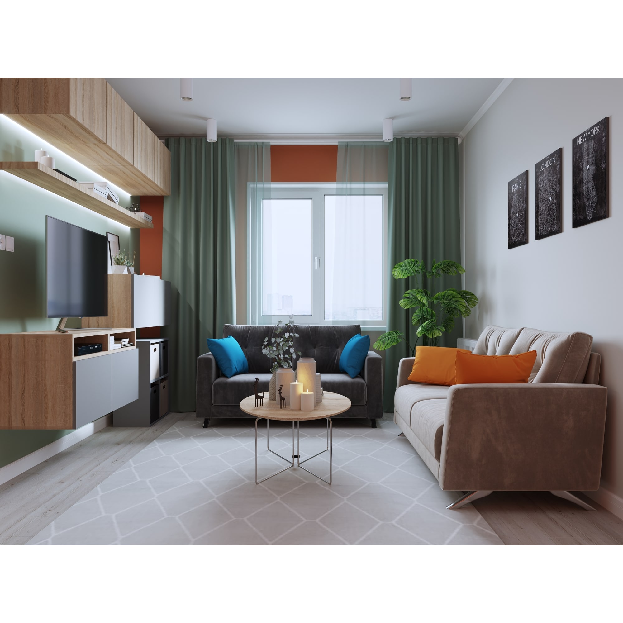 81965213 Дверь для шкафа МФ 38x59.6x1.6 см цвет дуб сонома Lion Santreyd  - Вид №4