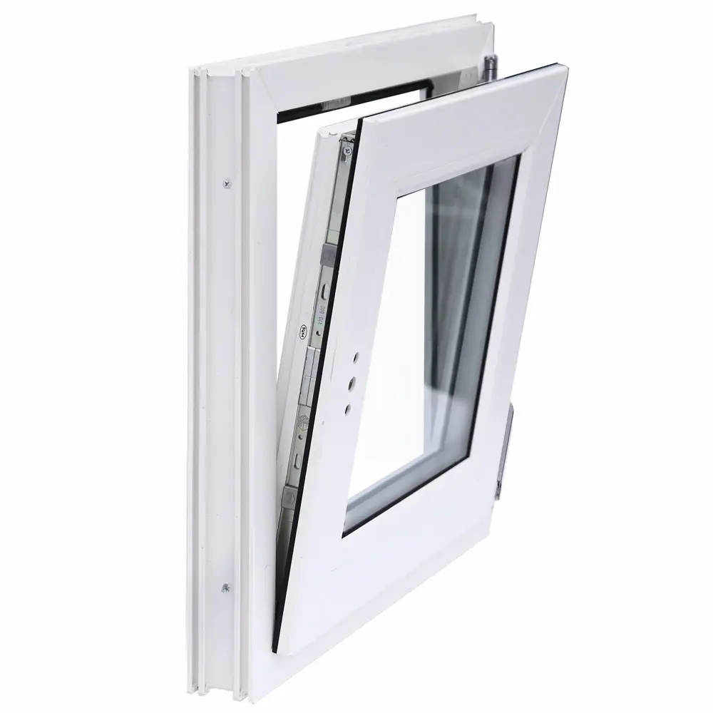 Пластиковое окно ПВХ Deceuninck одностворчатое 600x600 мм (ВхШ) однокамерный стеклопакет белый (с двух сторон) STLM-2140074 - Вид №3
