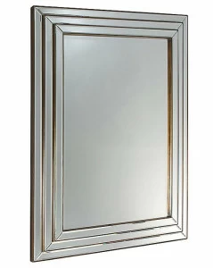Зеркало прямоугольное в золотой раме "Пасадена" LOUVRE HOME НАСТЕННОЕ ЗЕРКАЛО 036103 Серебро