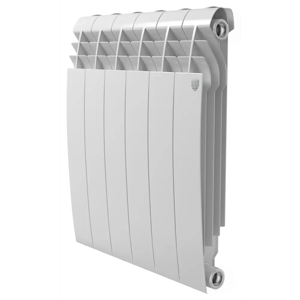 Радиатор секционный Royal Thermo Biliner Alum 500/87 6 секций боковое подключение алюминий белый 82258105 STLM-2029768 - Вид №1