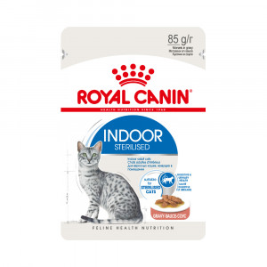 ПР0052021 Корм для кошек Indoor для домашних (соус) пауч 85г ROYAL CANIN