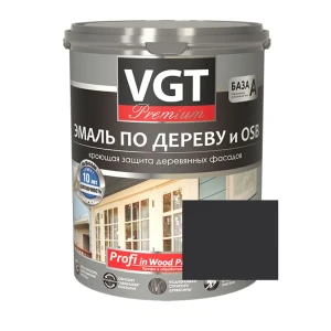 Эмаль по дереву и OSB VGT Профи 31567 цвет черный 2.5 кг