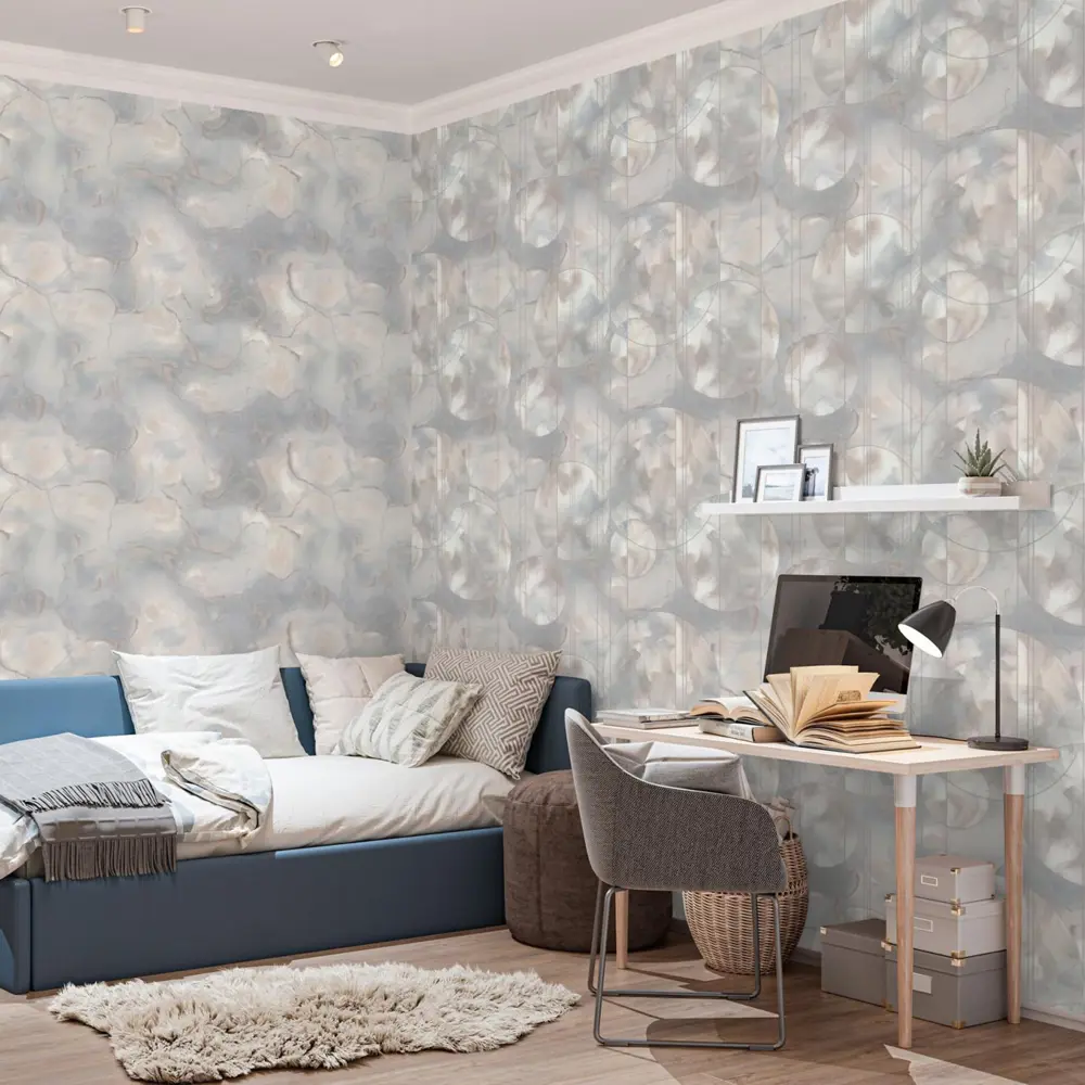 Обои Palitra Family Euphoria - бежевые флизелиновые для стильного интерьера 89390458 STLM-1534252 - Вид №4