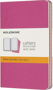 516285 Блокнот "Cahier Journal" Pocket, 32 листа, в линейку, 9 х 14 см, розовый неон Moleskine