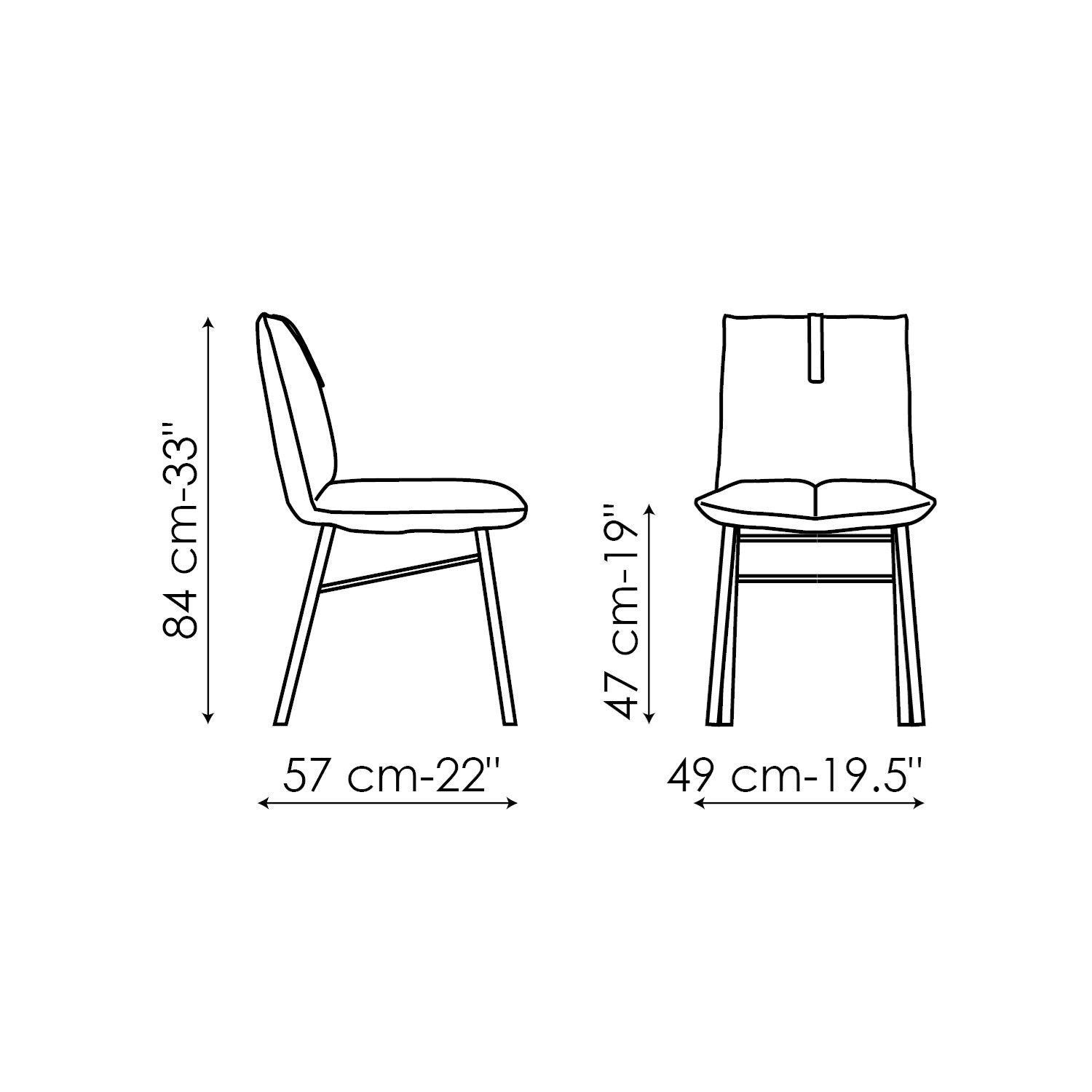 Мягкий стул из ткани BONALDO Pil ARCH-00034540 - Вид №3