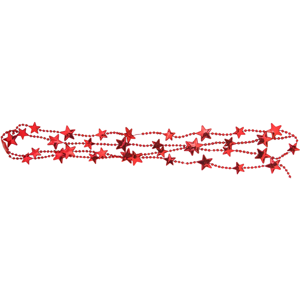 Гирлянда пластиковая Christmas "Звездочки" 180 см красный Santreyd STLM-2092020 - Вид №1