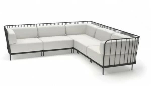 emu 5-местный модульный садовый диван из ткани Cannolè 1081+1082+1083+1084