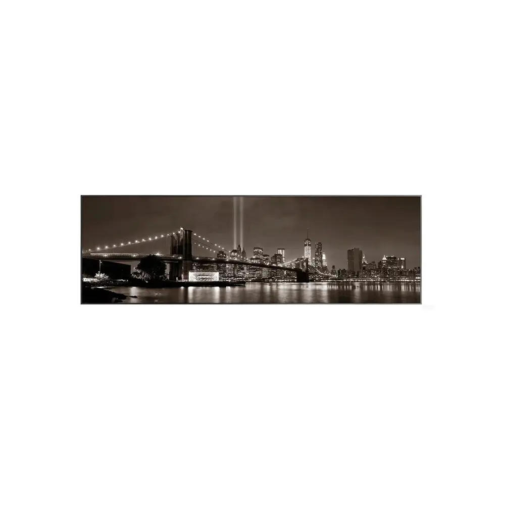 Картина в раме Alumoart "New York Bridge" 50x150 см, крепление через профиль