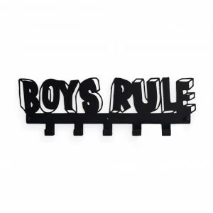 Вешалка "BOYS RULE" черная BONESSI ДИЗАЙНЕРСКИЕ 049425 Черный