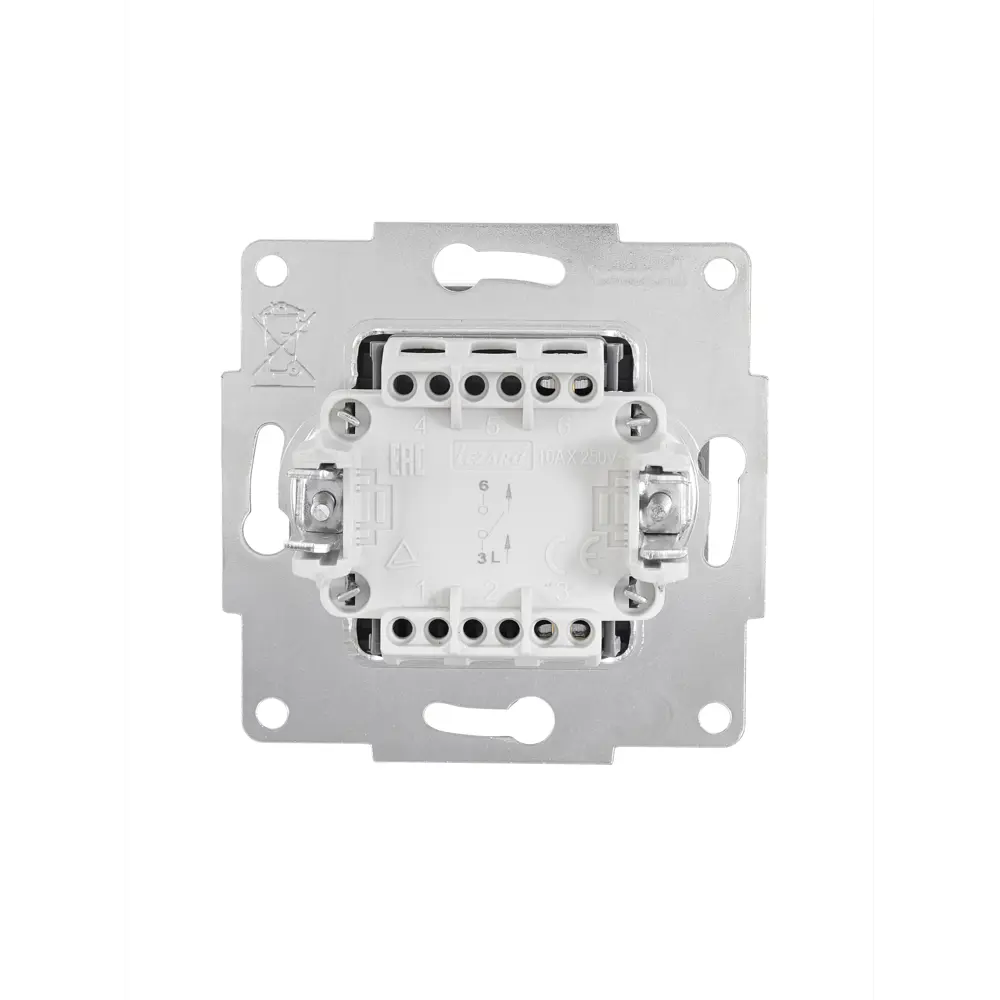 Выключатель встраиваемый Lezard Vesna 742-3788-100 1 клавиша цвет титан STLM-2190526 - Вид №2