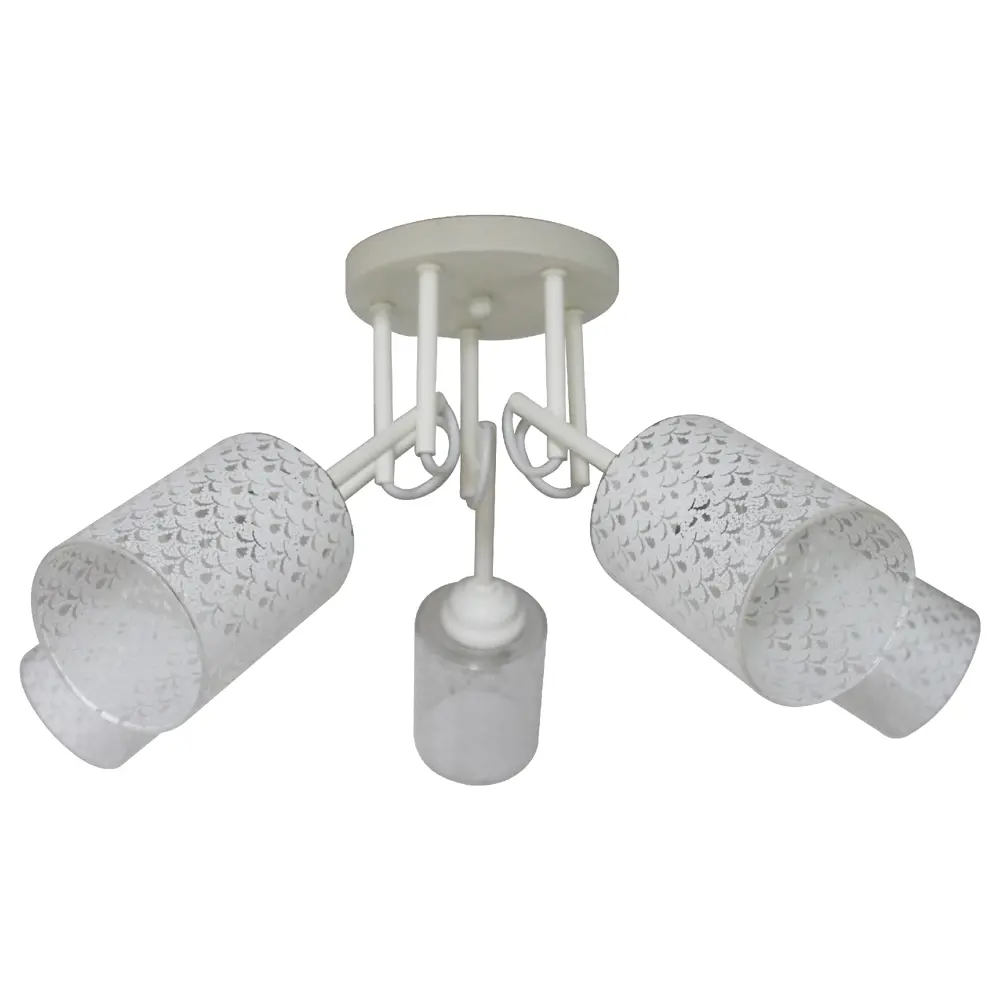 Люстра потолочная «Джаз», 5 ламп, 18 м², цвет белый/белый ЗАВОД ЭЛЕТЕХ STLM-2077691