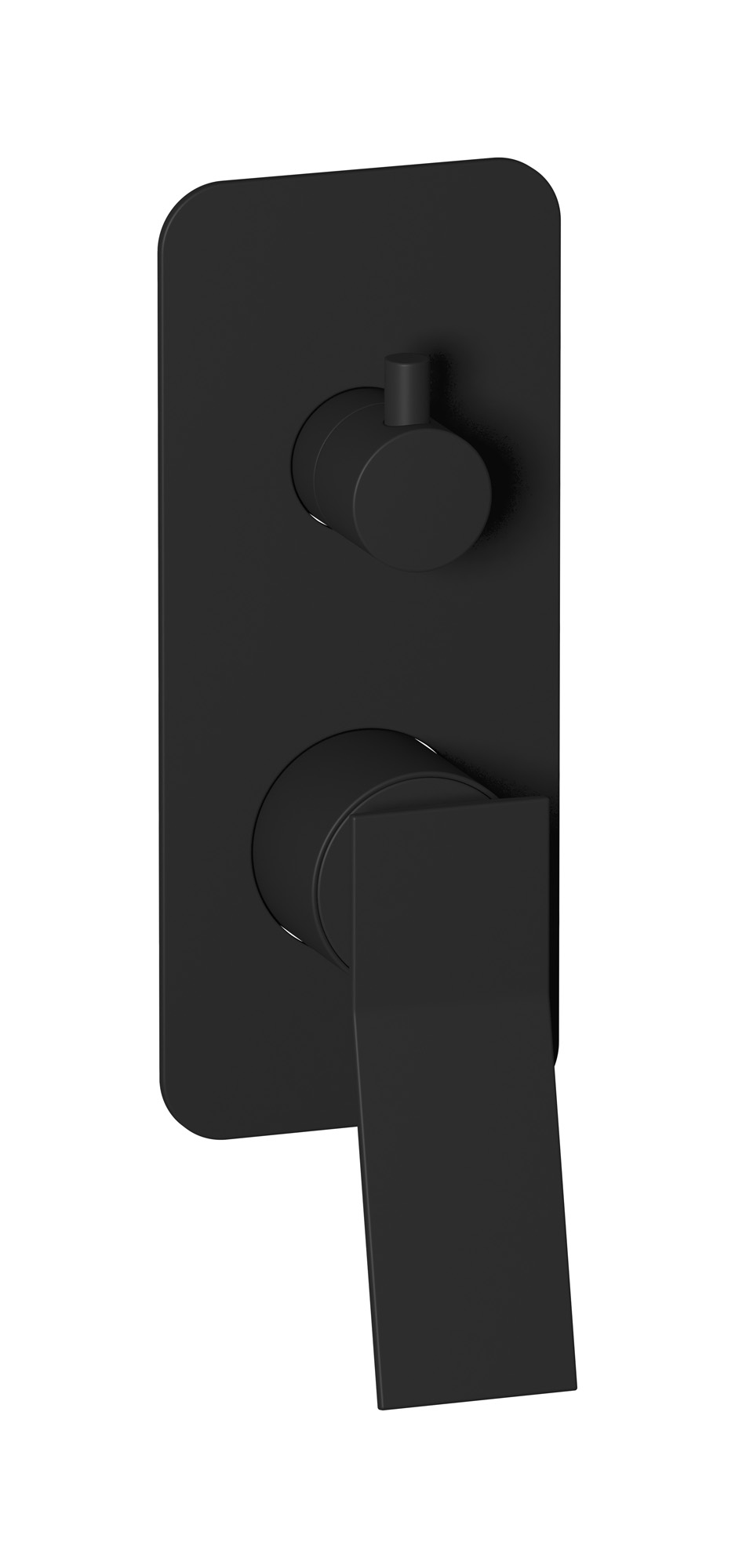 Встроенный смеситель для душа с двухходовым дивертером WE ARE IB wa210mb Matt Black Wave