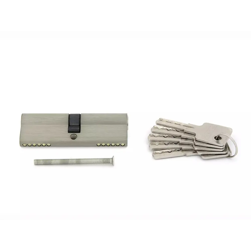 Цилиндр Palladium ZN 90 C ET SN, 45x45 мм, ключ/ключ, цвет матовый никель STLM-2084055 - Вид №1