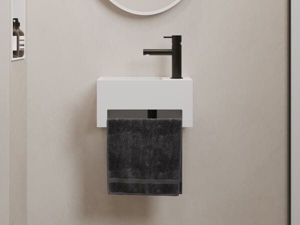 Подвесная ручная мойка Corian® с держателем для полотенец RILUXA CITY MINI ARCH-00096100