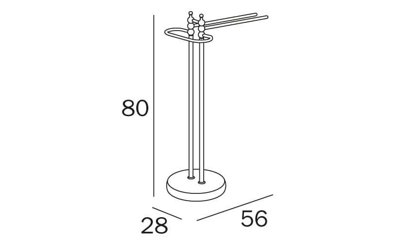 Держатель для полотенец с металлическим стержнем INDA® Raffaella ARCH-00027615 - Вид №2
