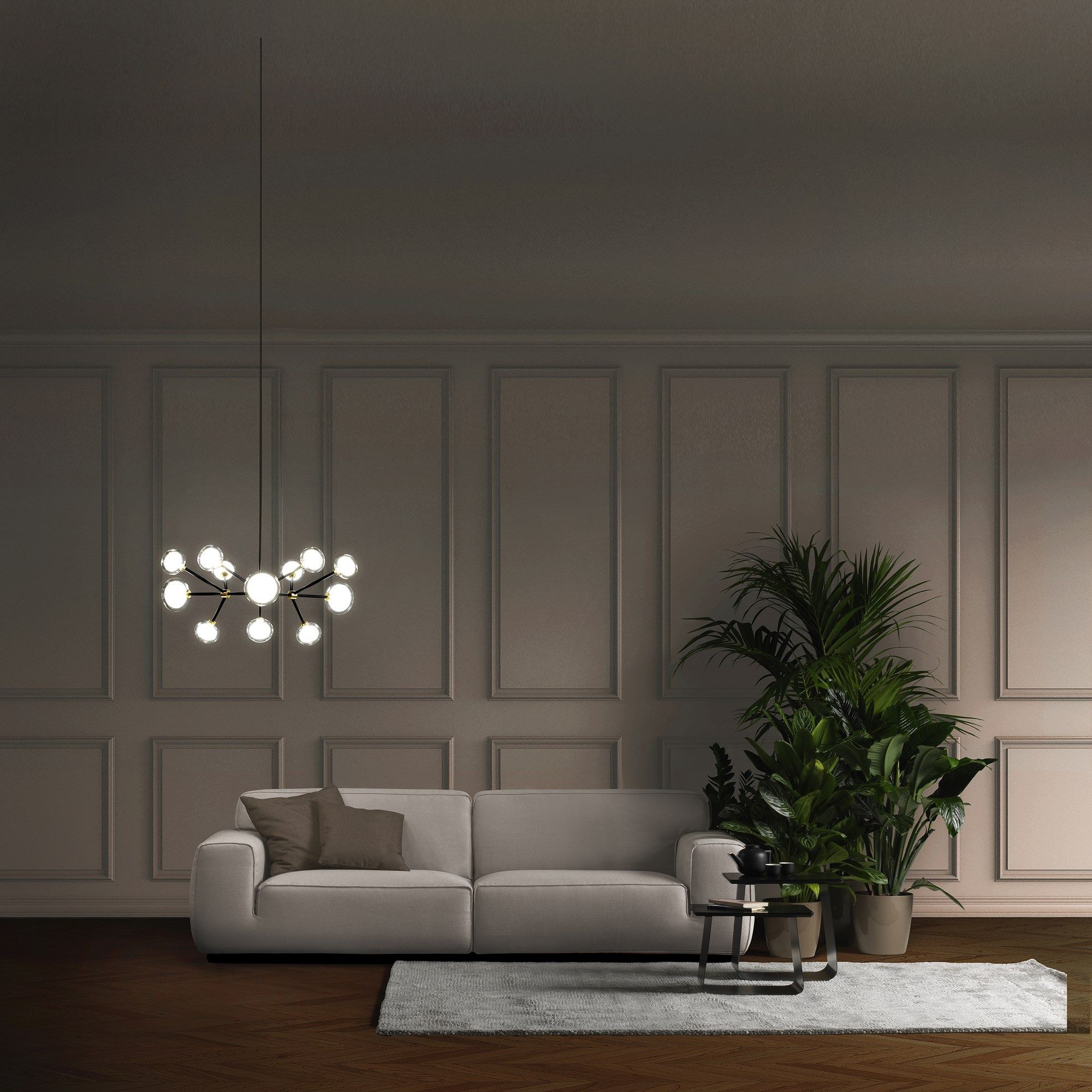 Подвесной светильник из металла и боросиликатного стекла Tooy Nabila ARCH-00039920 - Вид №2