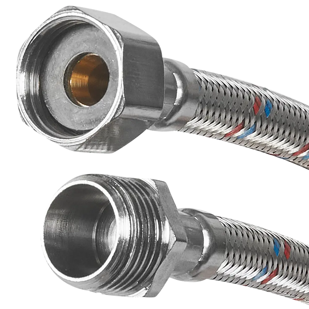 Гибкая подводка для воды Aquabeam 1/2"x1/2" гайка - штуцер 100 см STLM-2139487 - Вид №1