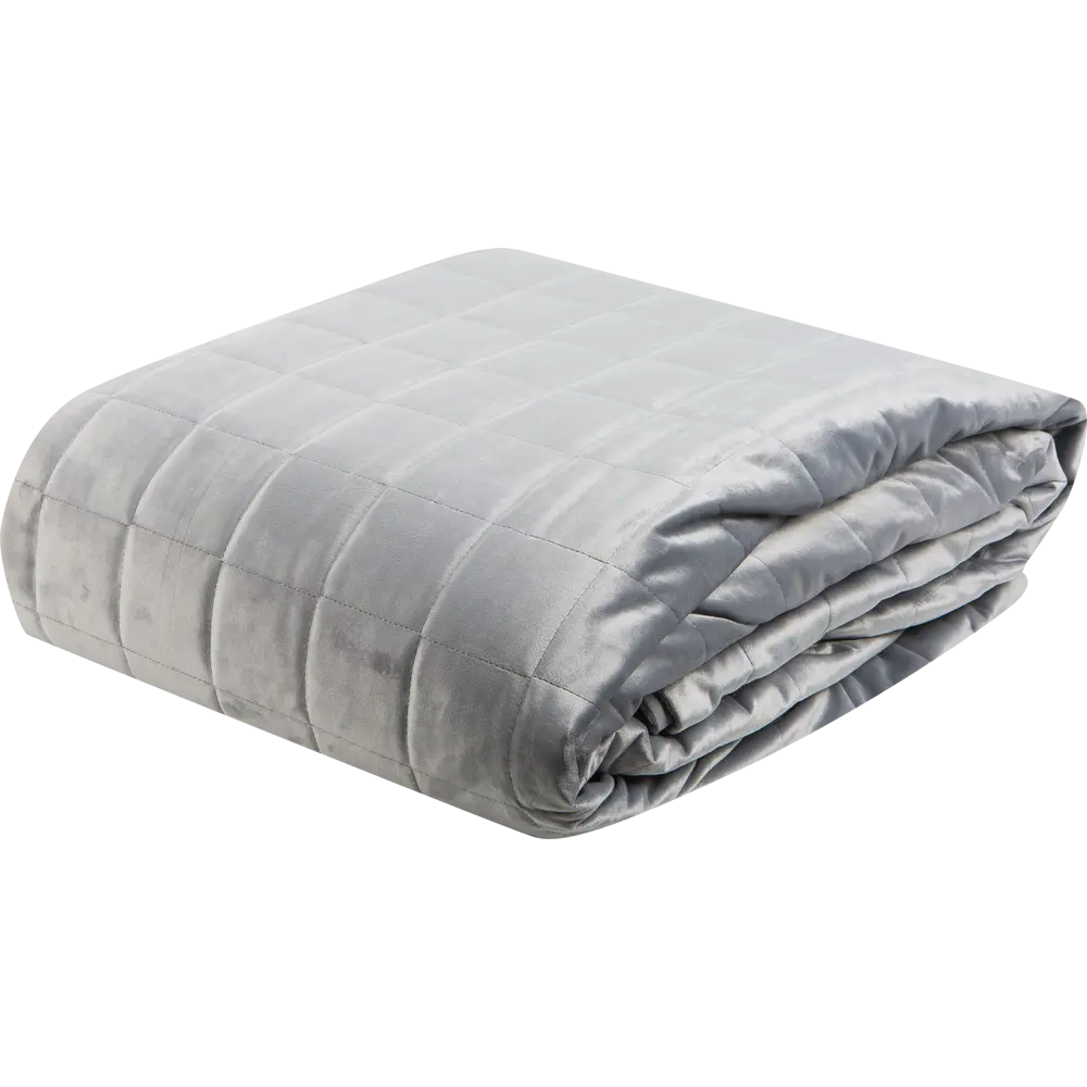 Покрывало Inspire Velvet Etna 220x240 см полиэстер цвет серый STLM-2060720 - Вид №1