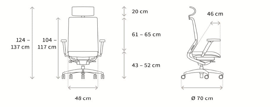 5-спицевое вращающееся офисное кресло Wagner IMedic ARCH-00027658 - Вид №4