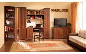 21133 Модульная гостиная Sherlock (Шерлок), орех, композиция 1 Глазовская мф