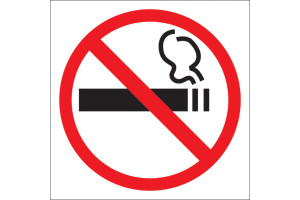 16412520 Знак о запрете курения Р41 220x220 мм, пластик 2мм 00-00011658 Стандарт Знак