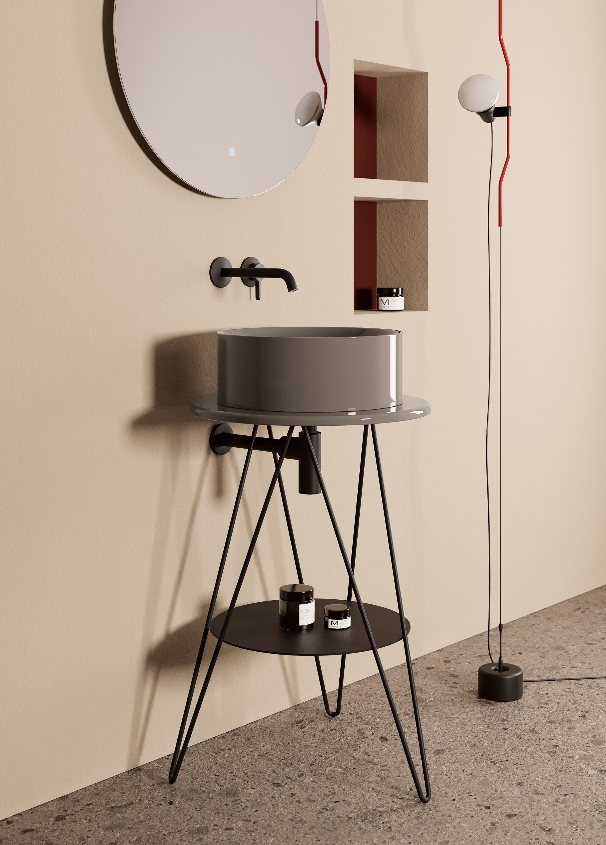 Металлическая консоль для умывальника Scarabeo Ceramiche GUSTAV ARCH-00054220 - Вид №1