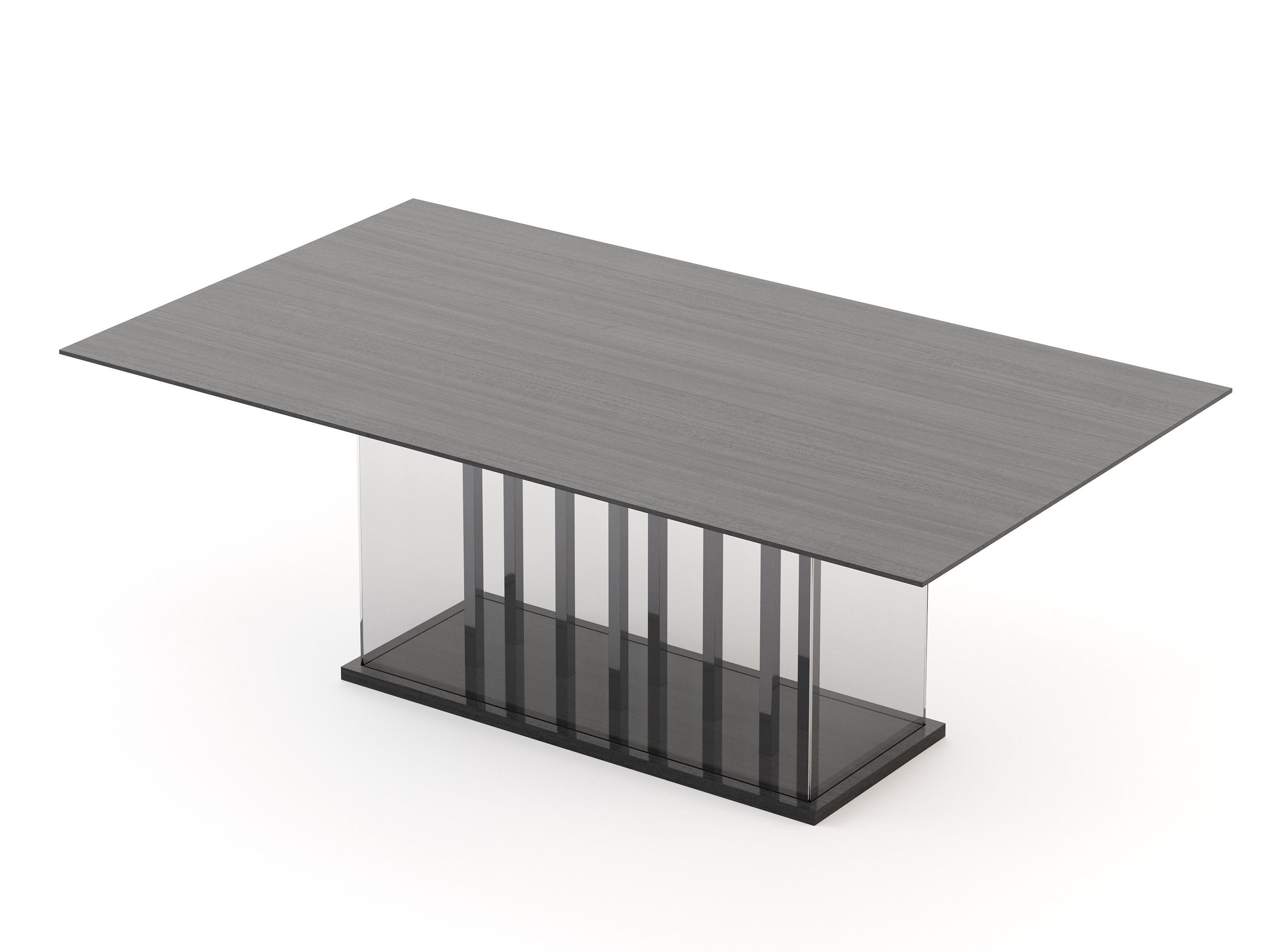 Прямоугольный обеденный стол из нержавеющей стали и дерева Stylish Club His &amp ARCH-00103372 - Вид №1