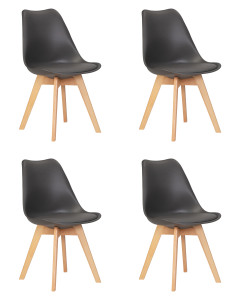 90560240 Комплект кухонных стульев 4 шт Jerry soft -pp635 83х54х49 см пластик цвет темно-серый LMZL STLM-0282688 DOBRIN