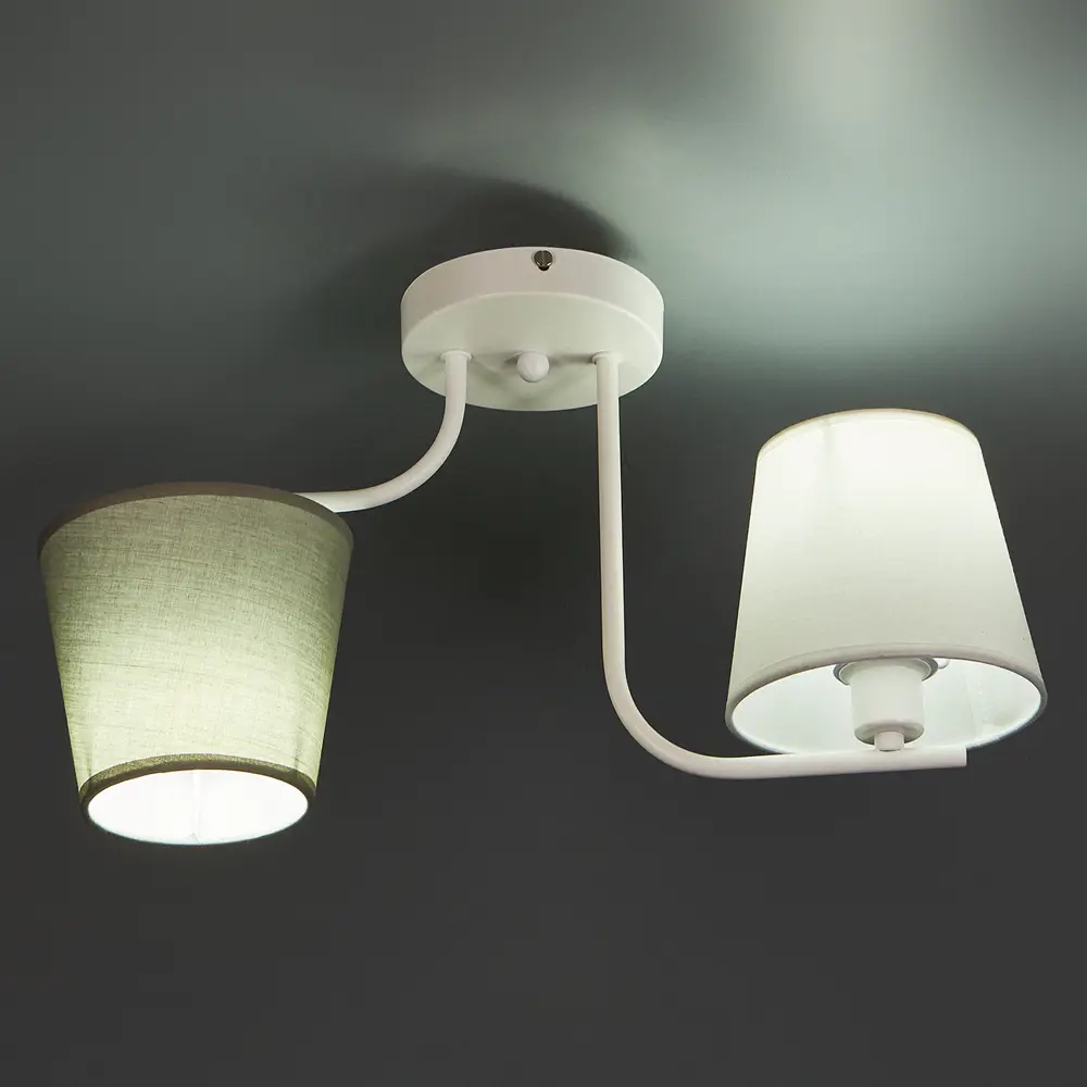 Люстра потолочная Chris 3154-312 2 лампы 6 м² цвет белый Rivoli STLM-2116689 - Вид №1