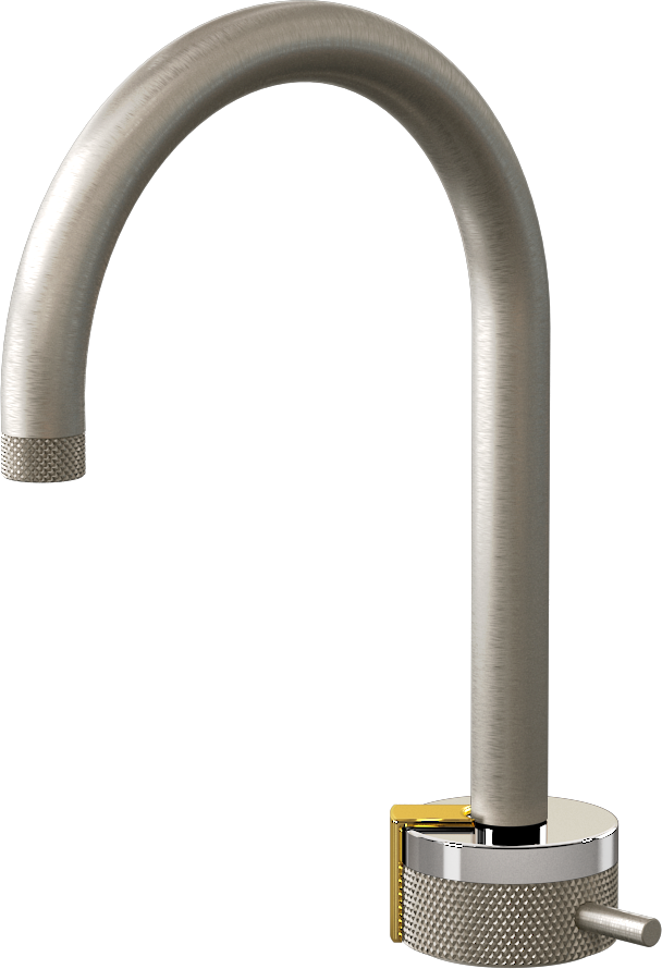 E-11502-R1PC-L2AU-SN Однорычажный прогрессивный смеситель для раковины - излив 16см GRAFF MOD+