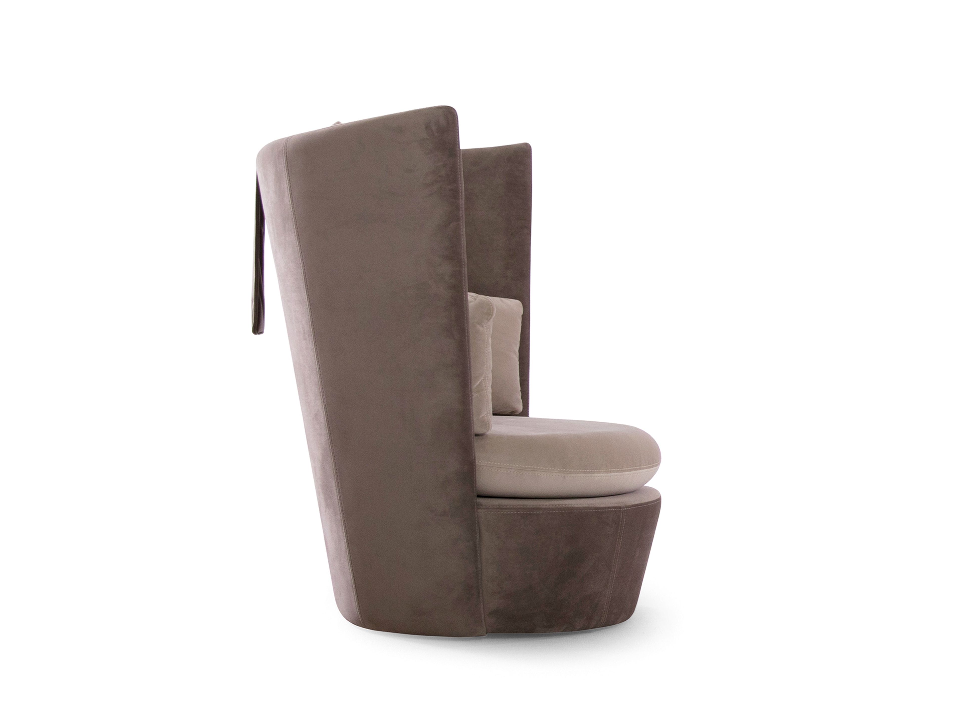 Тканевое кресло с высокой спинкой и подставкой для ног ABLE ZOE ARCH-00122522 - Вид №3