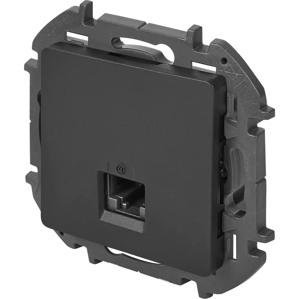 Розетка компьютерная LEXMAN Lilian антрацит для сетей Ethernet 86761344 STLM-0071325 - Вид №1