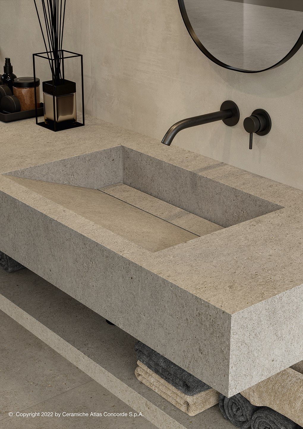 Двойная подвесная раковина из керамогранита Atlas Concorde Habitat Contract ARCH-00111586 - Вид №1