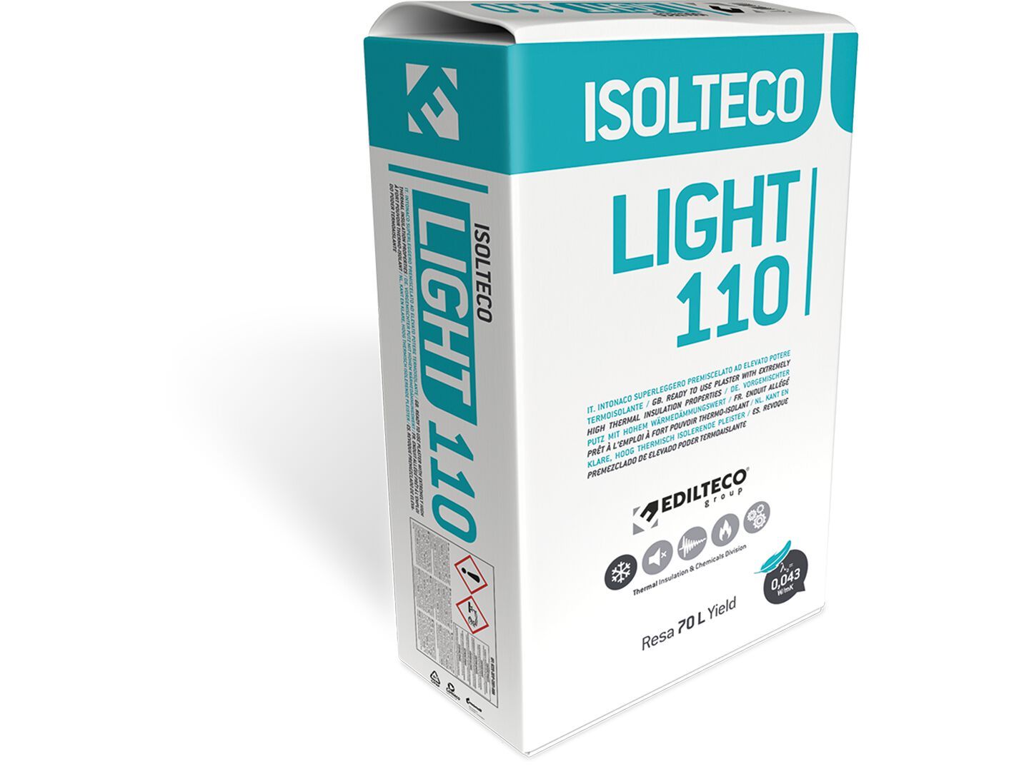 Теплоизоляционная предварительно смешанная суперлегкая штукатурка EDILTECO Group Isolteco ARCH-00096107 - Вид №1
