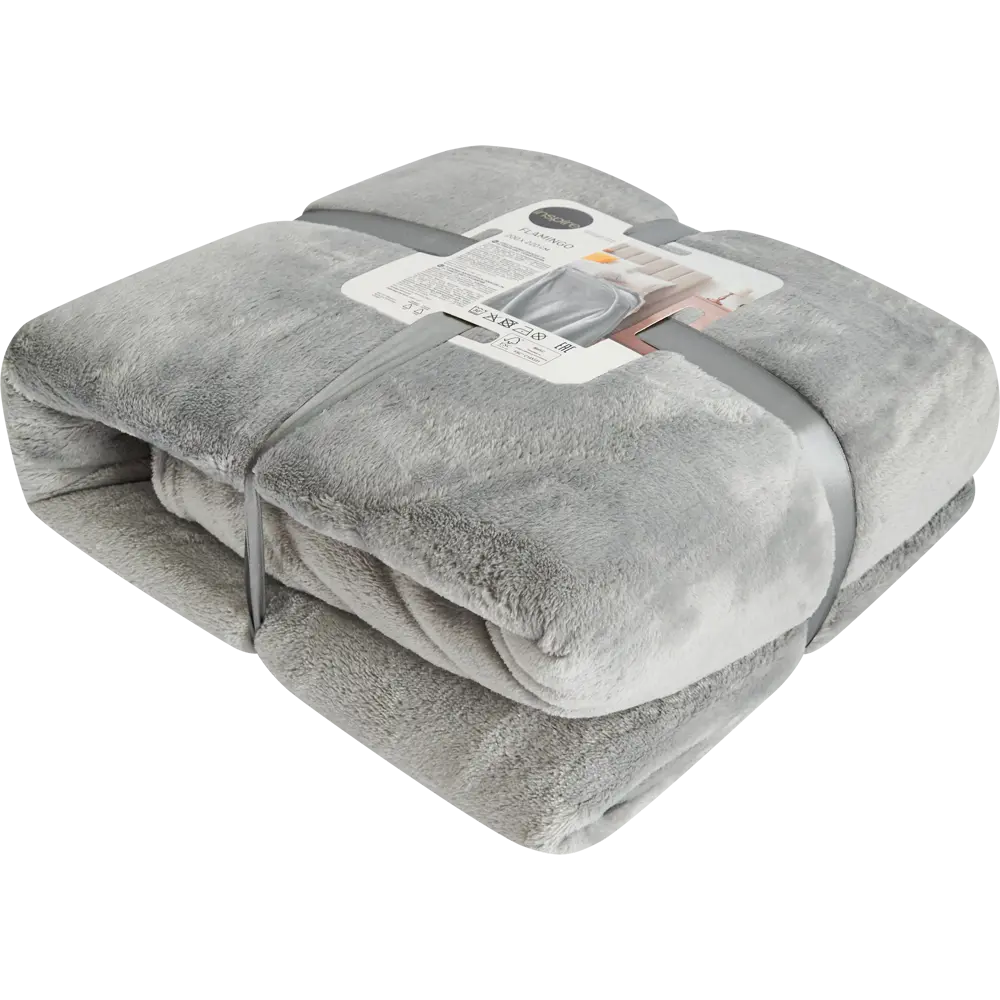 Плед Inspire Flamingo 200x220 см микрофибра цвет серый STLM-2021061 - Вид №2