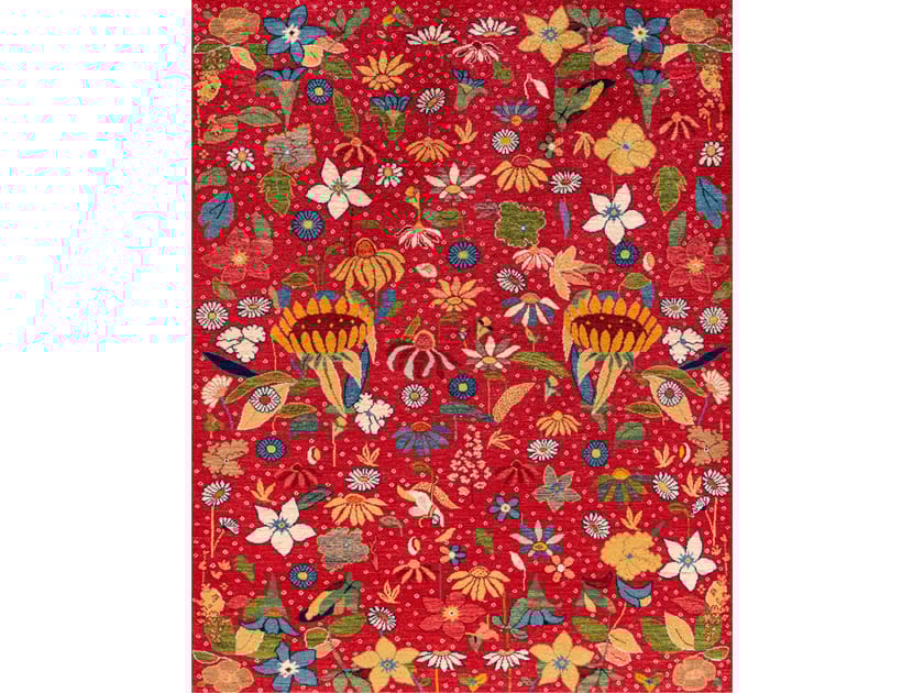 Шерстяной прямоугольный цветочный ковер Zollanvari Garden of Eden-Designer ARCH-00071939