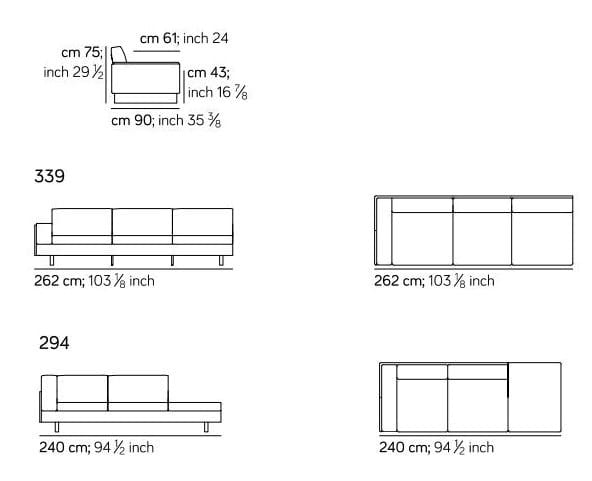4-местный кожаный угловой диван Amura ARCH-00096916 - Вид №3