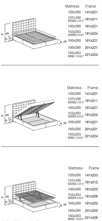 Двуспальная кровать с высоким изголовьем Bolzan Freedom ARCH-00098894 - Вид №3