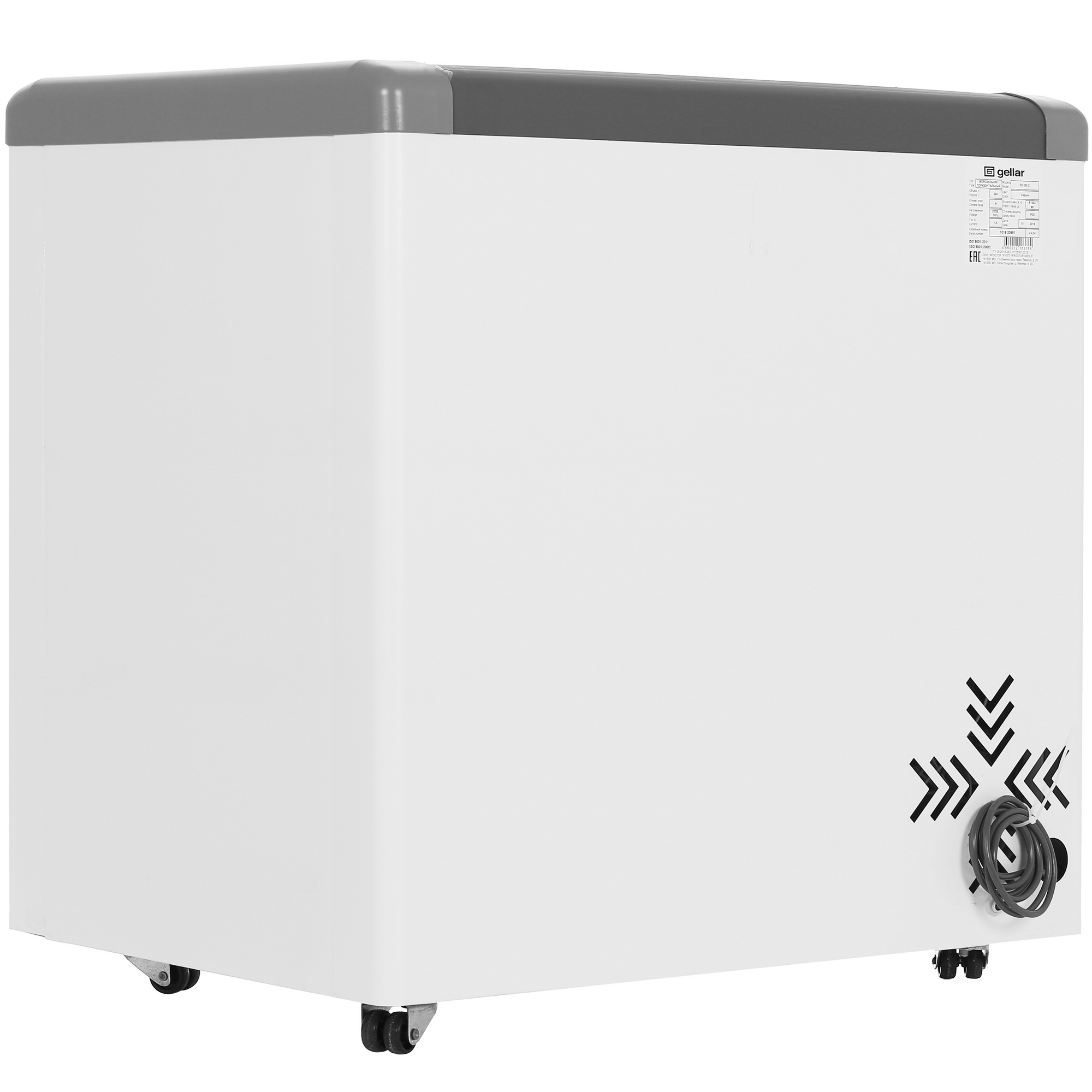 1229572 Морозильный ларь Frostor Gellar FG 250 C белый, серый STDN-0035375 - Вид №3