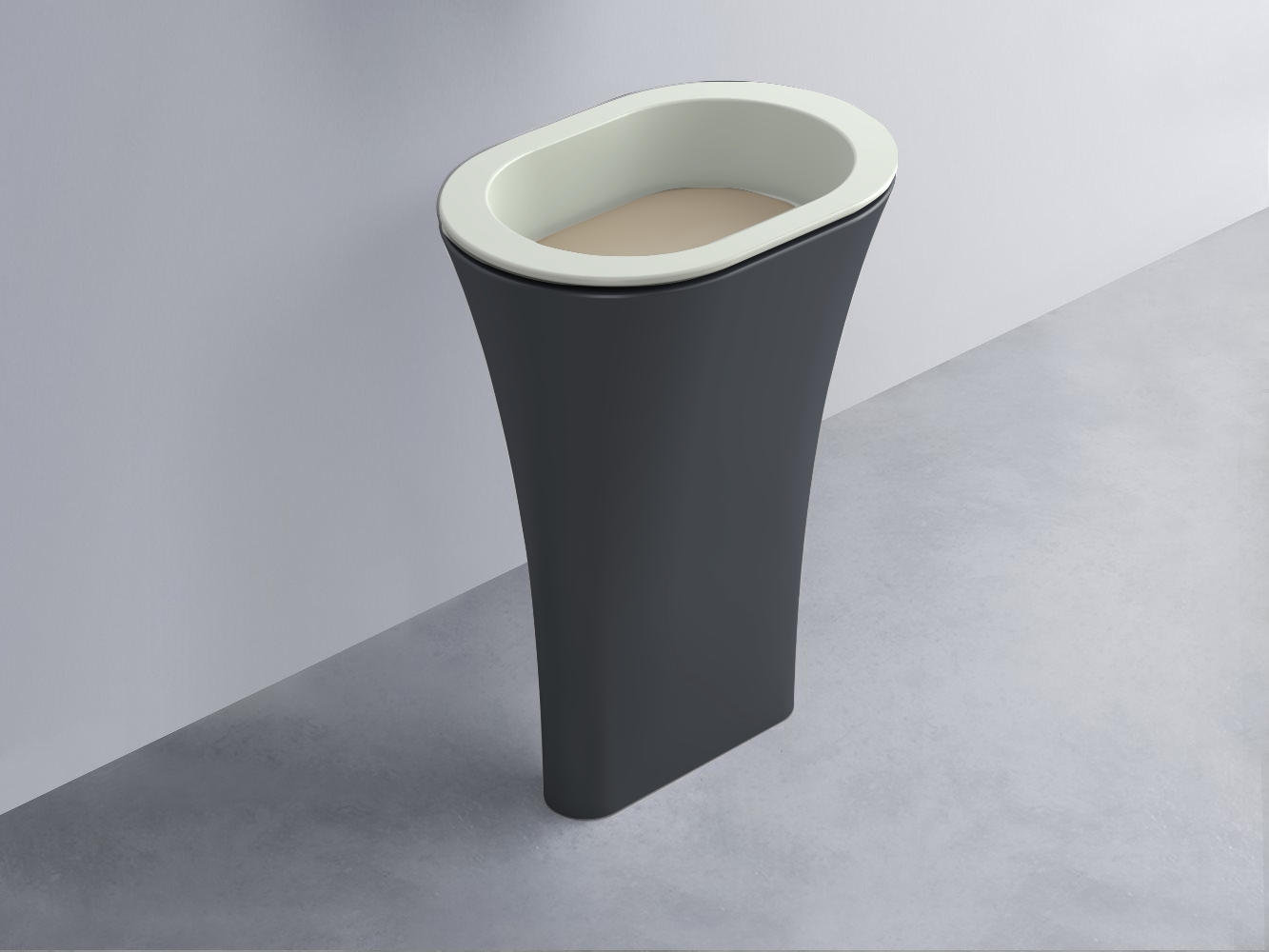 AMLA65-PM+AMPILO-AV+AMCOLO-BA Раковина Amedeo Ovale отдельностоящая cielo Enjoy + Amedeo Ceramica Cielo